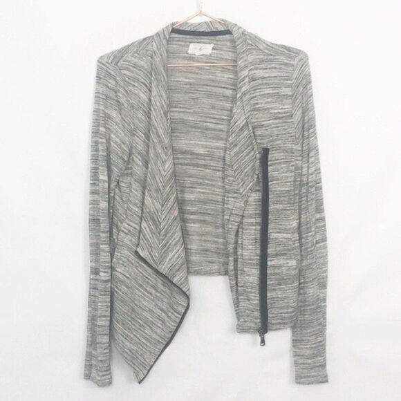 Lou & Grey Motto Zip Front Jacket Gray Like New Condition Size XS - Picture 1 of 6